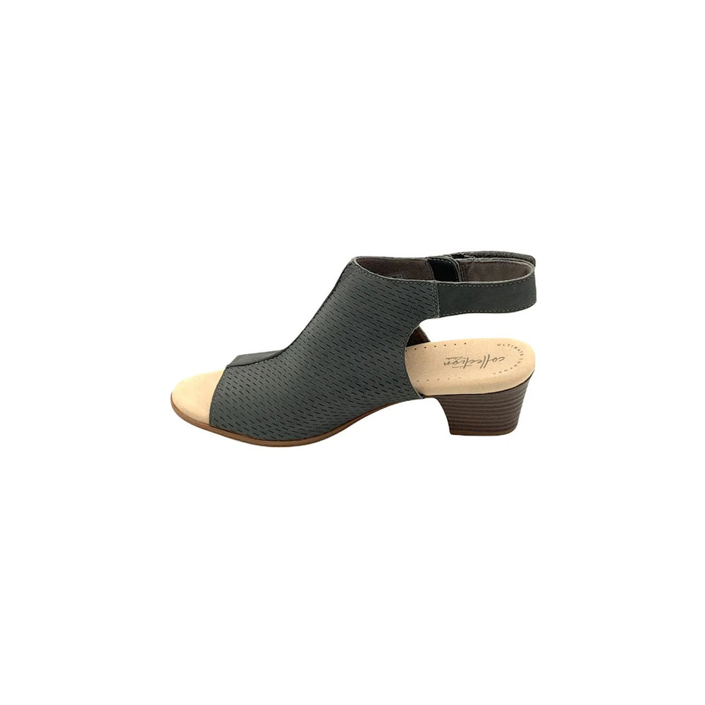 Clarks Collection Leather Heeled Sandals Valarie James Gray - Medium - Picture 3 of 5
